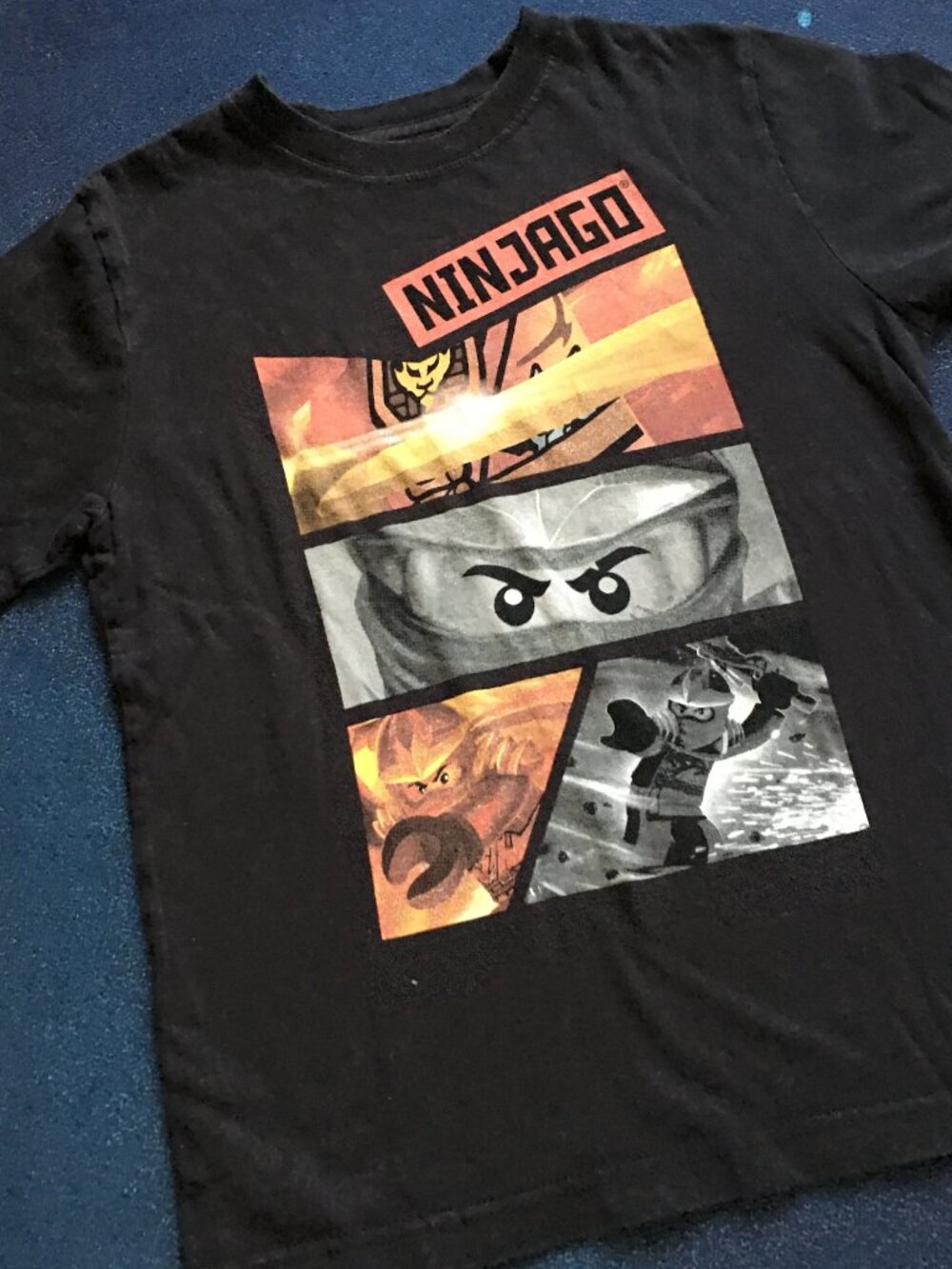 Black Boys' LEGO Ninjago Graphic T-shirt 7T